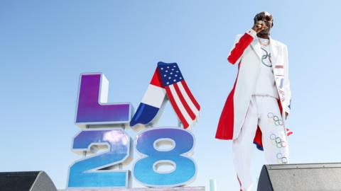 Snoop Dogg performs at the official handover for LA 2028 last year