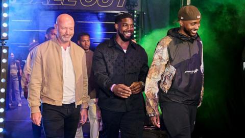 Alan Shearer, Micah Richards and Sharky at Baller League