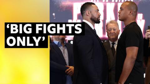 Fabio Wardley and Joseph Parker face off