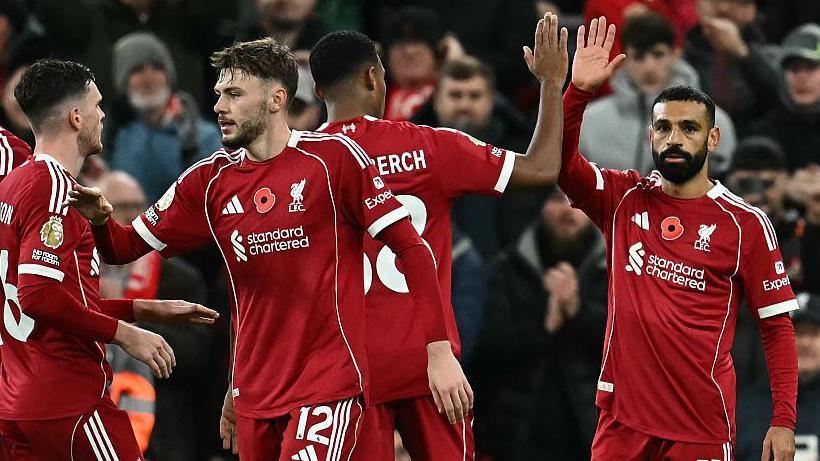 Liverpool celebrate a goal