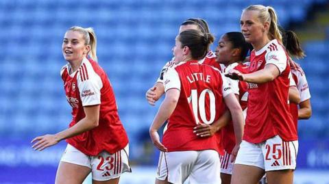 Arsenal celebrate scoring
