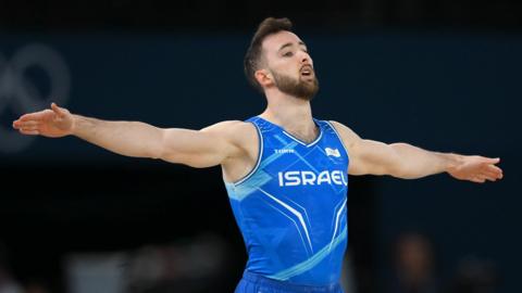Artem Dolgopyat competing at the Paris 2024 Olympics