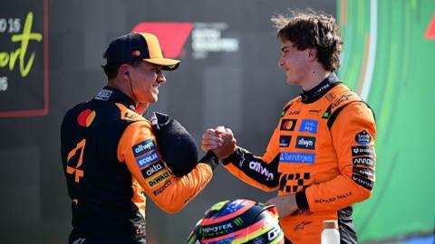 McLaren drivers Lando Norris and Oscar Piastri