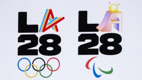 LA 2028 logos