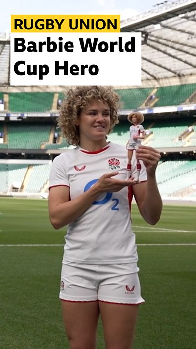 Ellie Kildunne reacts to her very own Barbie doll