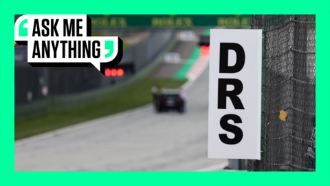 DRS sign on track